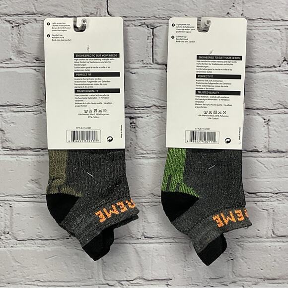 Xtreme Wool Blend Socks Men's Size 10-13 Multicolor Low Rise Trekking Hiking NWT - Picture 6 of 6